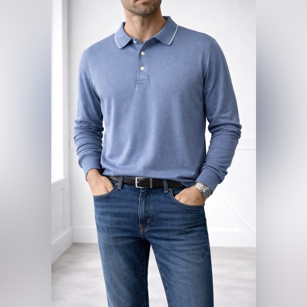 Joseph Abboud Light Blue Polo Shirt